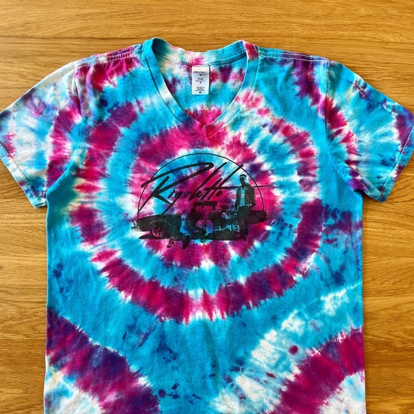 Vintage Tie Dye T-shirt Tee Obscure Garage Band Rigoletto UNISEX M One of a Kind - Picture 1 of 11